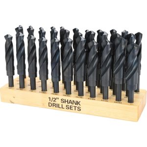 VALUE COLLECTION Drill Bit Set: Reduced Shank Drill Bits, 32 Pc, 1" Drill Bit Size, 118 &deg;, High Speed Steel 79981890