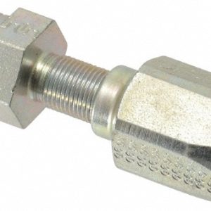 PARKER Hydraulic Hose Male Rigid Pipe Fitting: 0.3125" ID, 6 mm, 3/8-18 20120-6-6