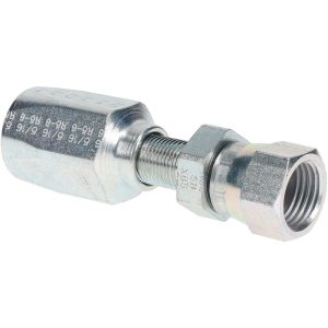 PARKER Hydraulic Hose Female Swivel Fitting: 0.313" ID, 6 mm, 9/16-18 20620-6-6