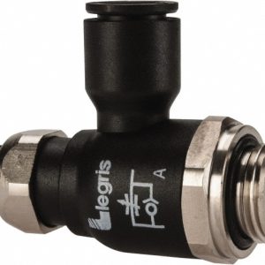 LEGRIS Air Flow Control Valve: Compact Meter Out Flow Control, Tube x BSPP, 10mm Tube OD 7060 10 17