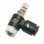 LEGRIS Air Flow Control Valve: Miniature Flow Control, Tube x BSPP, 8mm Tube OD 7660 08 17