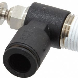 LEGRIS Air Flow Control Valve: Miniature Exhaust, Tube x NPT, 1/4" Tube OD, 145 Max psi 7665 56 11