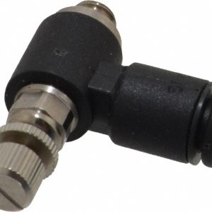 LEGRIS Air Flow Control Valve: Miniature Exhaust, Tube x BSPP, 4mm Tube OD, 145 Max psi 7660 04 19