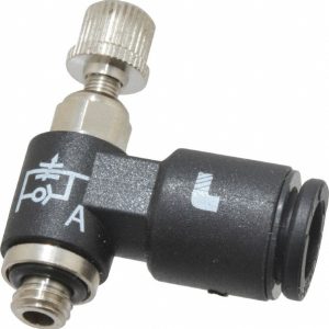 LEGRIS Air Flow Control Valve: Miniature Exhaust, Tube x BSPP, 6mm Tube OD, 145 Max psi 7660 06 19