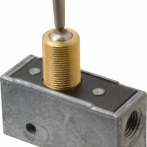 MEAD Mechanically Operated Valve: 3-Way Pilot, Flip Toggle Actuator, 1/8" Inlet, 2 Position MV-35