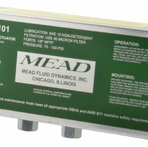 MEAD Two-Hand Control Unit Air Valve: Air Pilot Actuator, 4 Position, 1/8" Inlet, NPTF Thread CSV-101