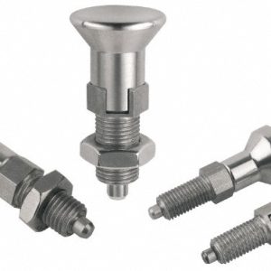 GIBRALTAR M10x1, 15mm Thread Length, 5mm Plunger Dia, Lockout Knob Handle Indexing Plunger IPG-100ss-G