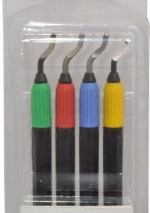 NOGA Hand Deburring Tool Set: 4 Pc, High Speed Steel EO2100