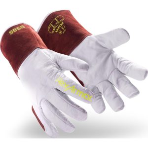 HEXARMOR Welder's & Heat Protective Gloves; Welding Applications: TIG ; Primary Material: Leather ; Size: Large ; Lining: Lined ; Back Material: Goatskin Leather ; Hand: Pair 5058-L (9)