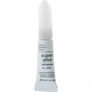BARNES DISTRIBUTION Adhesive Glue: 0.1 oz Tube, Clear 22001