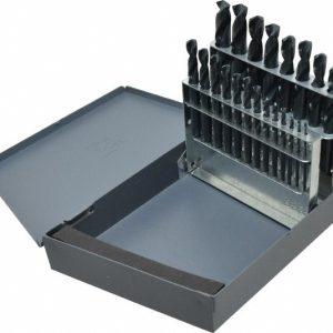 CHICAGO-LATROBE Drill Bit Set: Screw Machine Length Drill Bits, 21 Pc, 135 &deg;, High Speed Steel 69852