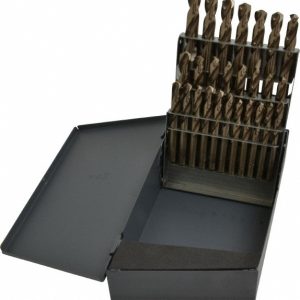 CHICAGO-LATROBE Drill Bit Set: Screw Machine Length Drill Bits, 26 Pc, 135 &deg;, Cobalt 69855