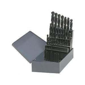 CHICAGO-LATROBE Drill Bit Set: Jobber Length Drill Bits, 29 Pc, 135 &deg;, High Speed Steel 45640