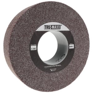 TRU-MAXX Deburring Wheel: 8" Dia, 2" Face Width, 3" Hole, Density 8, Aluminum Oxide 66261114540