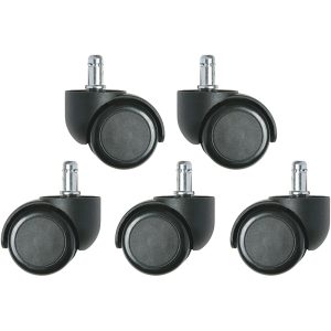 BEVCO Pack of 5 Black Hard Floor Casters 3850S/5