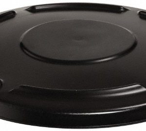 RUBBERMAID BRUTE Heavy-Duty Round Trash/Garbage Lid, 44 Gal, Black FG264560BLA
