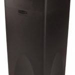 RUBBERMAID Untouchable Square Trash Can, 23 Gal, Black FG356988BLA