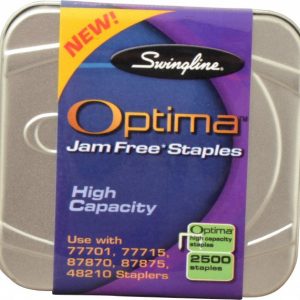SWINGLINE Pack of (2,500) Boxes 3/8" Leg Length, Galvanized/Low-Carbon Steel High Capacity Staples SWI35550