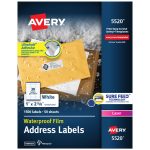 AVERY Label Maker Label: White, Polyester, 2-5/8" OAL, 1,500 per Roll 05520