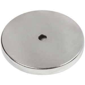 MAG-MATE 7 Lb Max Pull Force, 3/16" Overall Height, 1-13/64" Diam, Ceramic Cup Magnet MX1000B