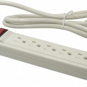 TRIPP-LITE 6 Outlets, 120 Volts, 15 Amps, 6' Cord, Power Outlet Strip TLP606