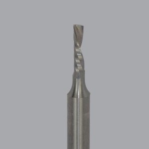 ONSRUD Spiral Router Bit: 0.125" Dia, 0.5" LOC, 1/4" Shank Dia, Downcut 62-712