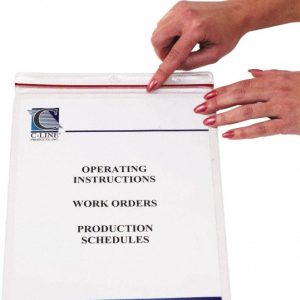 C-LINE 15 Pc Zipper Shop Ticket Holder: Clear 82912