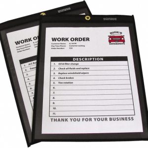 C-LINE 25 Pc Stitched Shop Ticket Holder: Clear 45911
