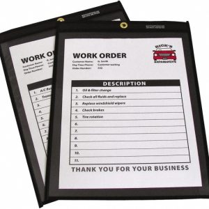 C-LINE 25 Pc Stitched Shop Ticket Holder: Clear 45912