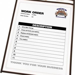 C-LINE 25 Pc Stitched Shop Ticket Holder: Clear 46911