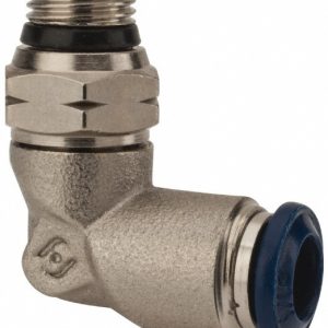 AIGNEP USA Push-to-Connect Tube x Universal Thread Fitting: Swivel Elbow, Universal, 1/4" OD 87110-04-02
