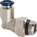 AIGNEP USA Push-to-Connect Tube x Universal Thread Fitting: Swivel Elbow, Universal, 1/4" OD 87110-04-04