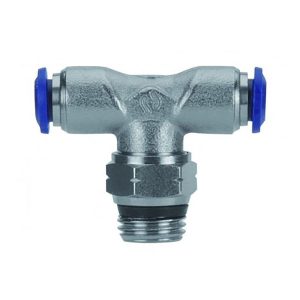 AIGNEP USA Push-to-Connect Tube x Universal Thread Fitting: Swivel Branch Tee, Universal, 3/8" OD 87210-06-06