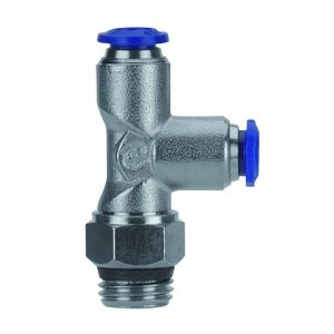 AIGNEP USA Push-to-Connect Tube x Universal Thread Fitting: Swivel Run Tee, Universal, 3/8" OD 87222-06-06