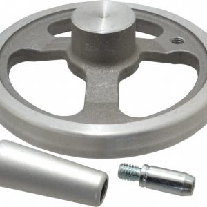 JERGENS Spoked Offset Handwheel: Aluminum, Plain Finish 22301