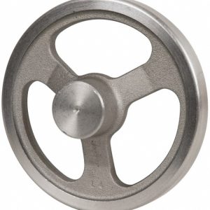 JERGENS Spoked Offset Handwheel: Aluminum, Plain Finish 22101