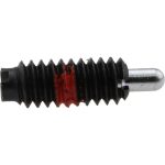JERGENS Threaded Spring Plunger: 1/4-20, 5/8" Thread Length, 0.119" Dia, 3/16" Projection 27104