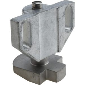 JERGENS 1-1/2" Body Width x 1" Body Len, 3/16" Stroke Len, 1-1/8" Btw Mt Hole Ctrs, Tang Square Spring Locating Stop 36105