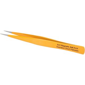 AVEN Color-Coded Precision Tweezer: AA-SA, Stainless Steel, 5" OAL 18013EZF