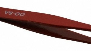 AVEN Color-Coded Precision Tweezer: OO-SA, Stainless Steel, 4-3/4" OAL 18032EZF