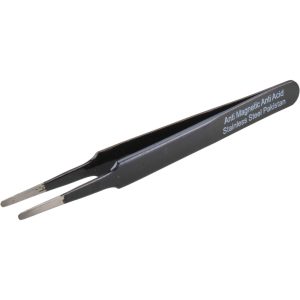 AVEN Color-Coded Precision Tweezer: 2A-SA, Stainless Steel, 4-3/4" OAL 18049EZF