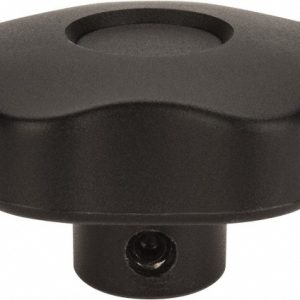 ELESA Lobed Knob: 2.4800" Head Dia, 5-Point, Glass Fiber Reinforced Technopolymer, Black 970011