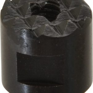 FAIRLANE 10-32 Thread, 1/2" Diam, 1/2" High, Threaded, Fine Tooth Grade Diamond Serration Tooth Pattern, High Speed Steel, Round Positioning Gripper HS-53