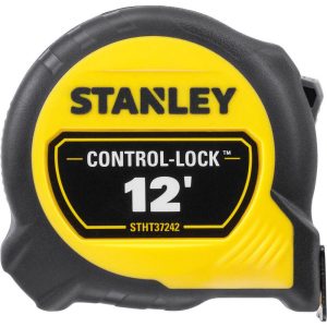 STANLEY Tape Measures; Length Ft.: 12.000 ; Graduation (Feet): 1/16 ; Blade Material: Mylar Polyester Film ; Standout Length (Feet): 10.00 ; Case Type: Closed ; Rewind Type: Automatic STHT37242