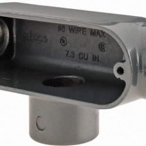 THOMAS & BETTS T Body, 3/4" Trade, IMC, Rigid Aluminum Conduit Body AT-2