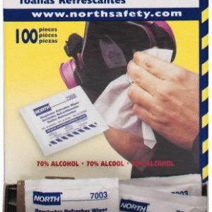 NORTH Facepiece Respirator Cleaning Wipes: 7003-H5