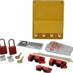 MASTER LOCK Electrical Lockout Station: Equipped, 2 Max Locks, Polycarbonate Station S1720E410