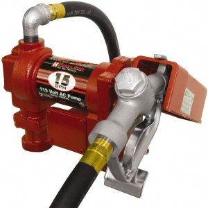 TUTHILL 15 GPM, 3/4" Hose Diam, AC Tank Pump with Manual Nozzle FR610H