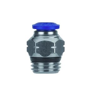 AIGNEP USA Push-to-Connect Tube x Male x Tube x Male UNF Fitting: Straight, #10-32 Thread, UNF, 1/8" OD 88020-02-32