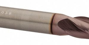 SGS Square End Mill: 5/16" Dia, 13/16" LOC, 4 Flute, Solid Carbide 39039